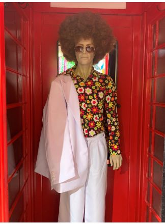 70s Kostuum 2dlg. wit ACTIEPRIJS