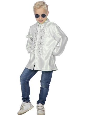 Ruches blouse kind wit