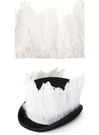 Ganzenveren band Wit 3mtr.