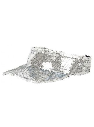Zilveren Zonneklep met pailletten
