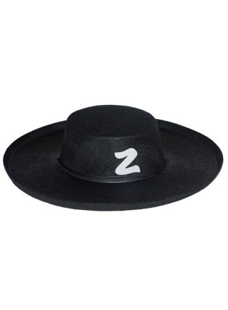 Zwarte ZORRO hoed