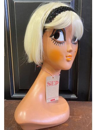 Hoofdband pailletten zwart