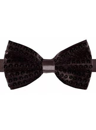 Strik pailletten zwart 12x6cm.