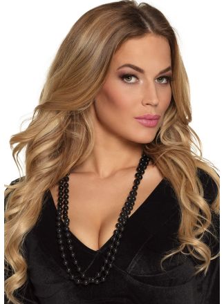 Zwarte parel ketting (set van 2)