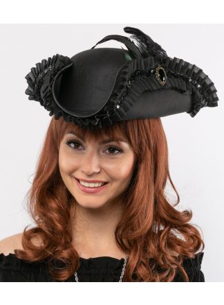 Piratenhoed O'Malley zwart